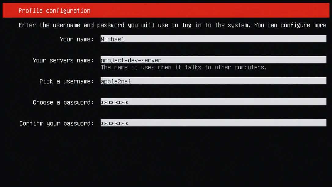 ubuntu server profile setup