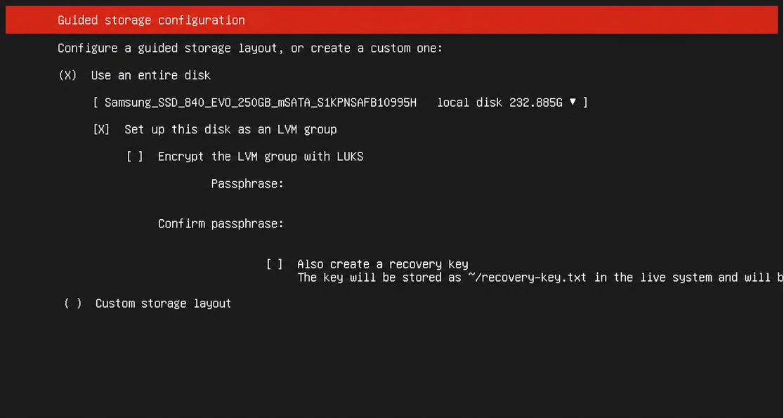 ubuntu server use entire disk