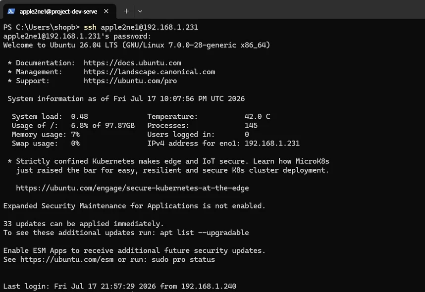 ubuntu login screen background ssh connected
